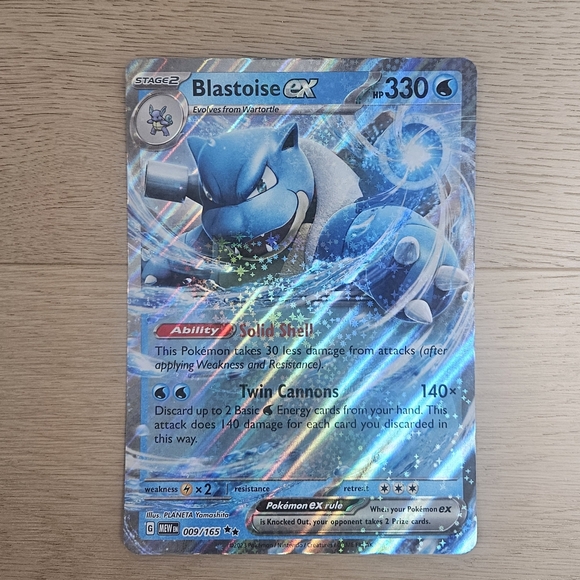 Pokemon Other - POKEMON TCG Card Blastoise EX Jumbo Oversized Promo Card 009/165